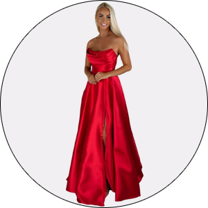 Structured Satin Maxi Dresses